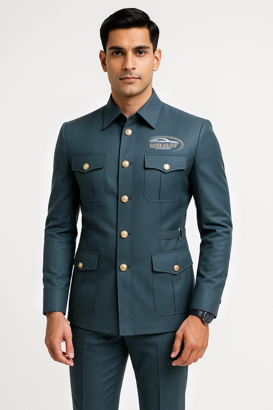 EliteVoyage Safari Suit Driver Uniforms - Color Sea Green