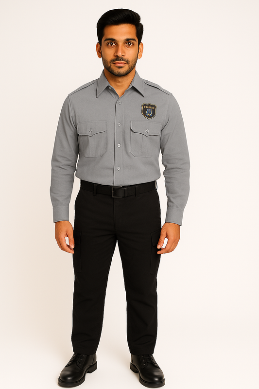 PrimeGuard Polo Security Guard Shirt - Color Grey