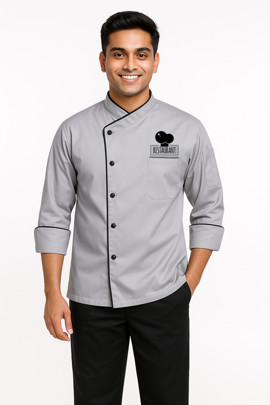 ChefID 3/4 Sleeve Coat - Color Grey