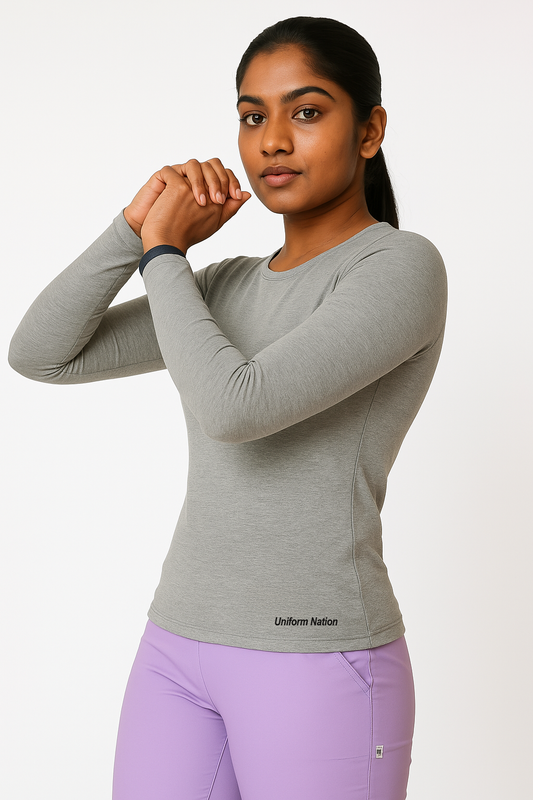 Women's Underscrubs Full Sleeves - Color Grey