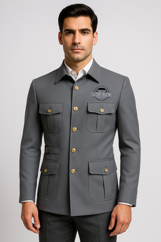 PrimeSafari Elite Top Driver Uniforms - Color Grey