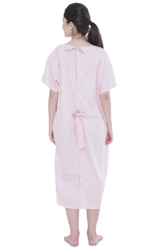 Patient Gowns - Color Plum Dots