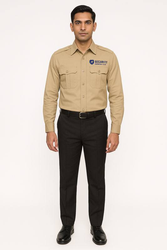 SecureStyle Polo Security Guard Shirt - Color Khaki