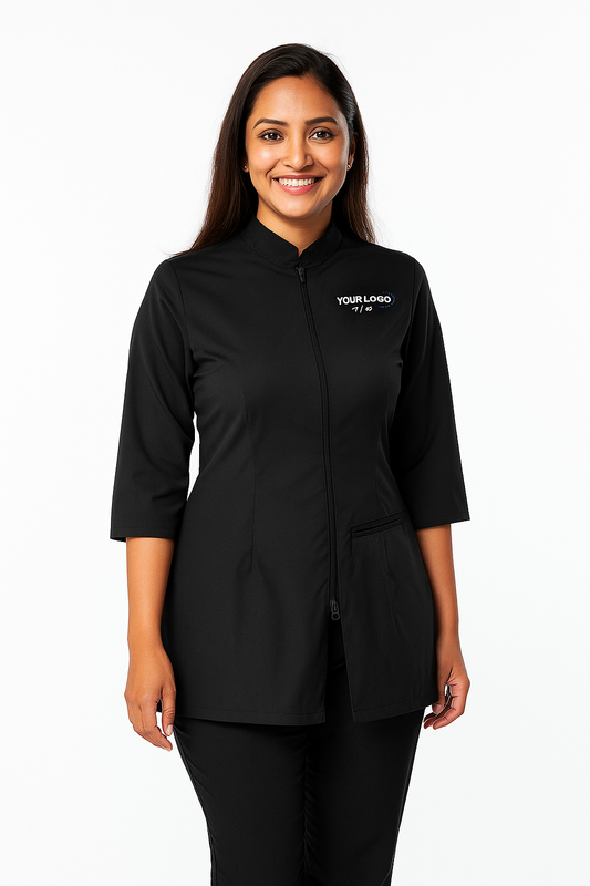 Salon Style Tunic - Color Black