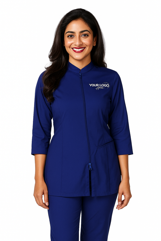 Salon Style Tunic - Color Royal Blue