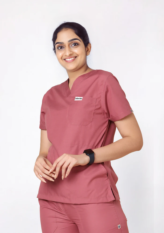 Women's Scrubs - Classic 5 Pockets Color Mauve