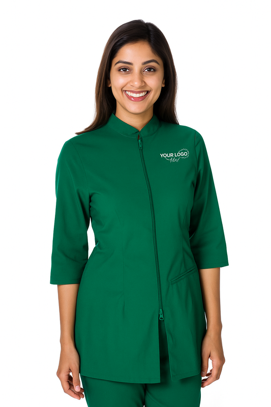 Salon Style Tunic - Color Sea Green