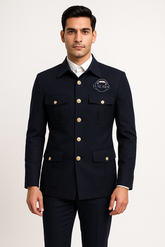 PrimeSafari Elite Top Driver Uniforms - Color Navy Blue