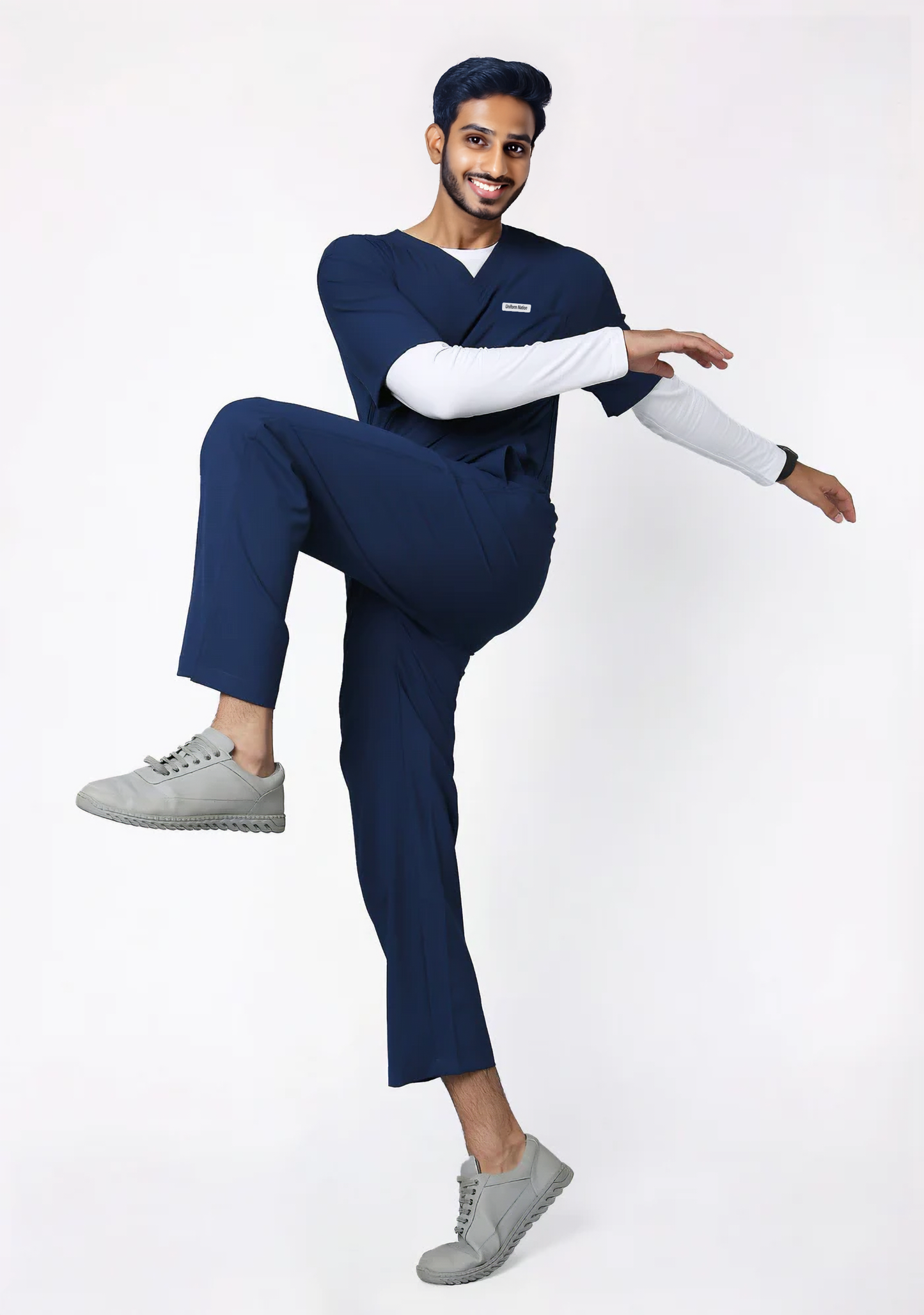 Men's Scrubs - Flex4 V-Neck Active Color Navy