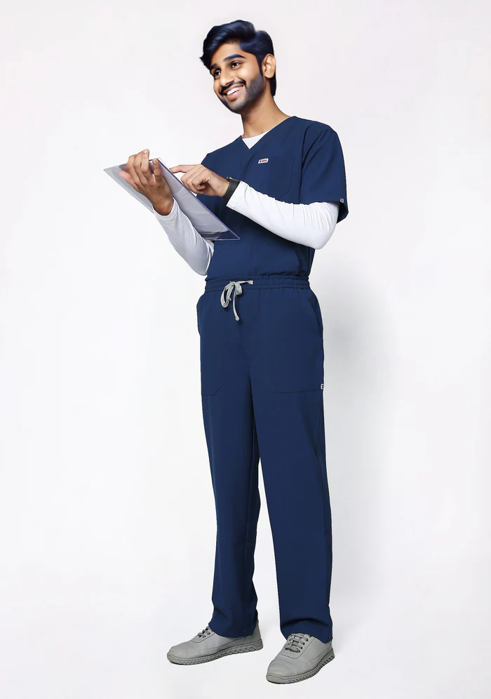 Men's Scrubs - Flex4 V-Neck Active Color Navy