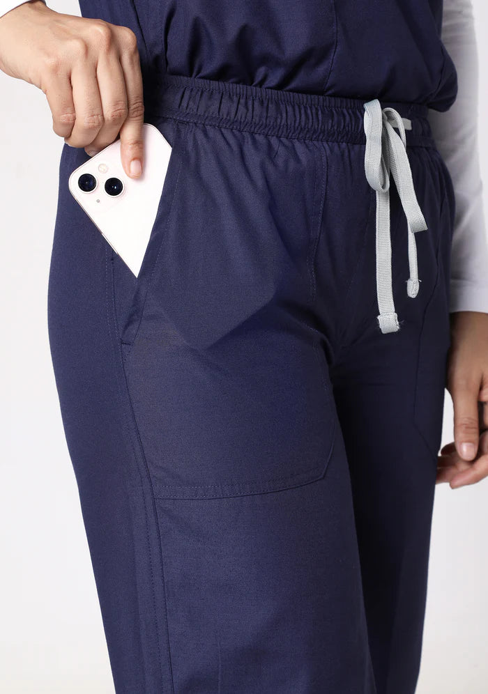 Women's Scrubs - Classic 5 Pockets Color Navy