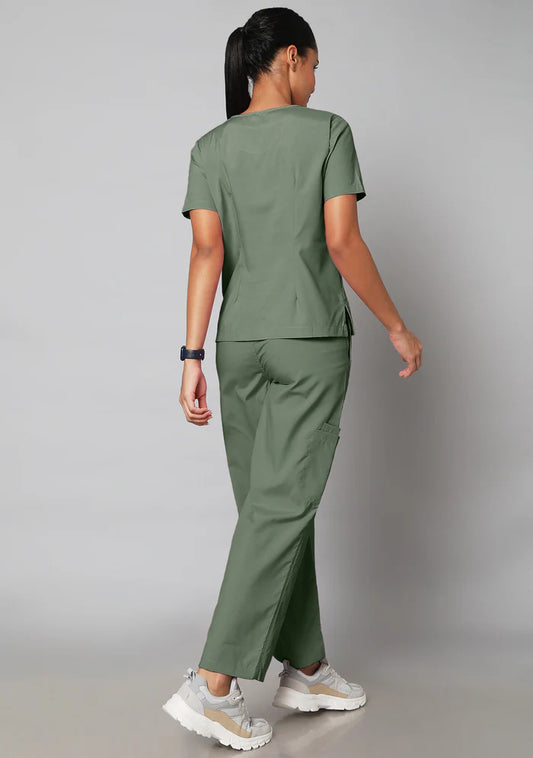 Women's Scrubs - Classic 10 Pockets Color Olive