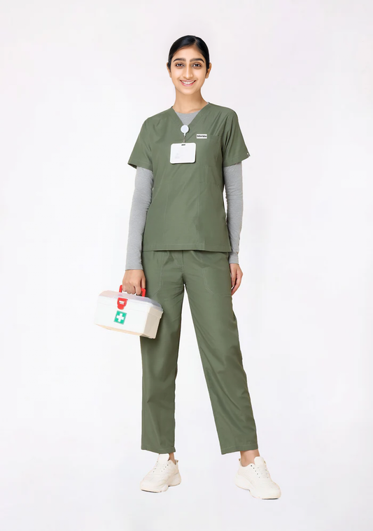 Women's Scrubs - Classic 5 Pockets Color Olive