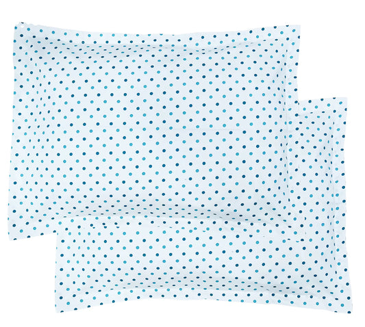 Pillow Covers - Color Teal Dots