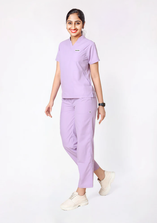 Women's Scrubs - Classic 5 Pockets Color Pastel Lilac
