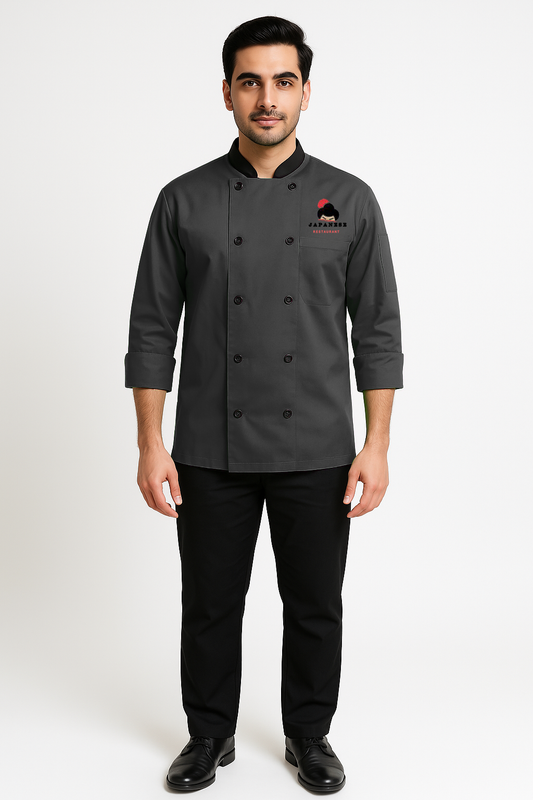 ChefRegal 3/4 Sleeve Chef Coat - Color Payne Grey