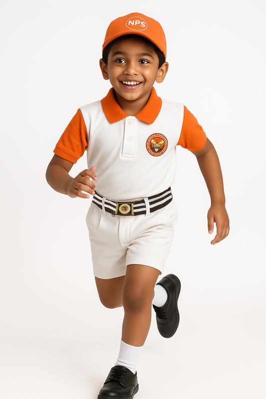 House T-shirt (White Base) - Color Orange