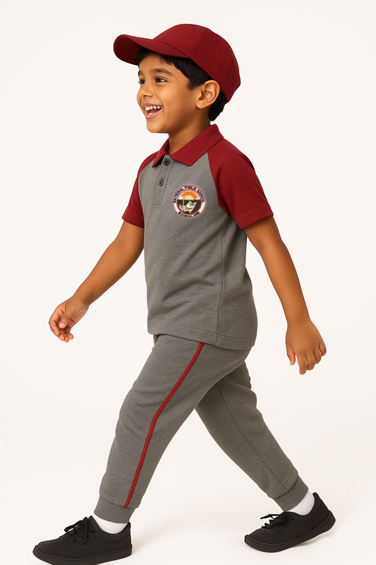 House T-shirt (Grey Base) - Color Maroon