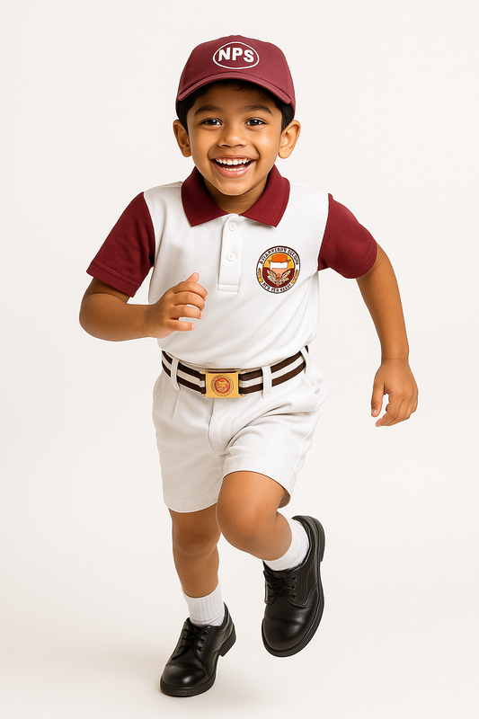 House T-shirt (White Base) - Color Maroon