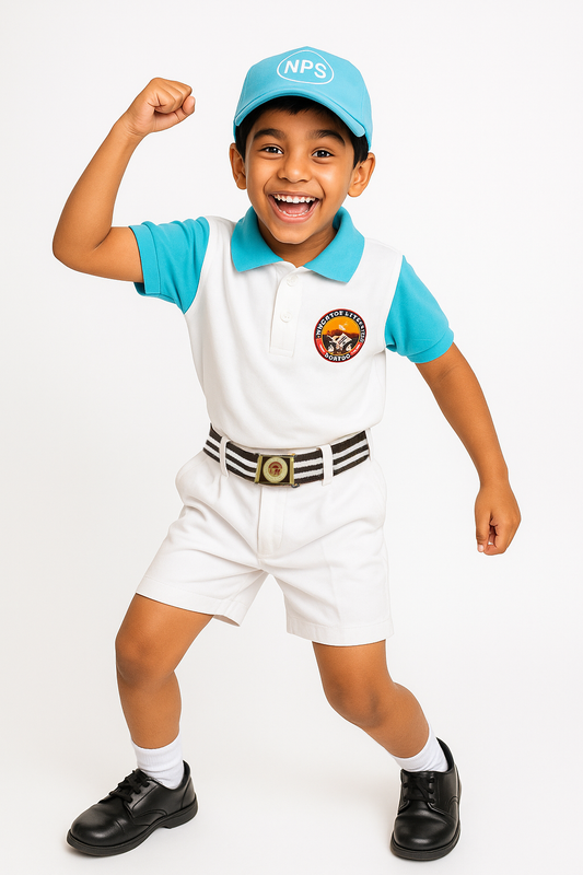 House T-shirt (White Base) - Color Blue