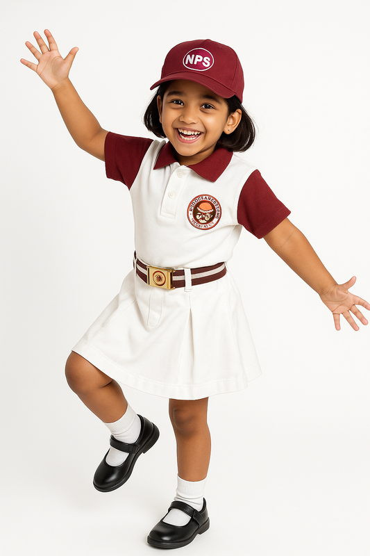 House T-shirt (White Base) - Color Maroon