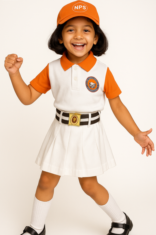 House T-shirt (White Base) - Color Orange