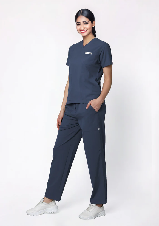 Women's Scrubs - Flex4 V-Neck Active Color Steel Grey