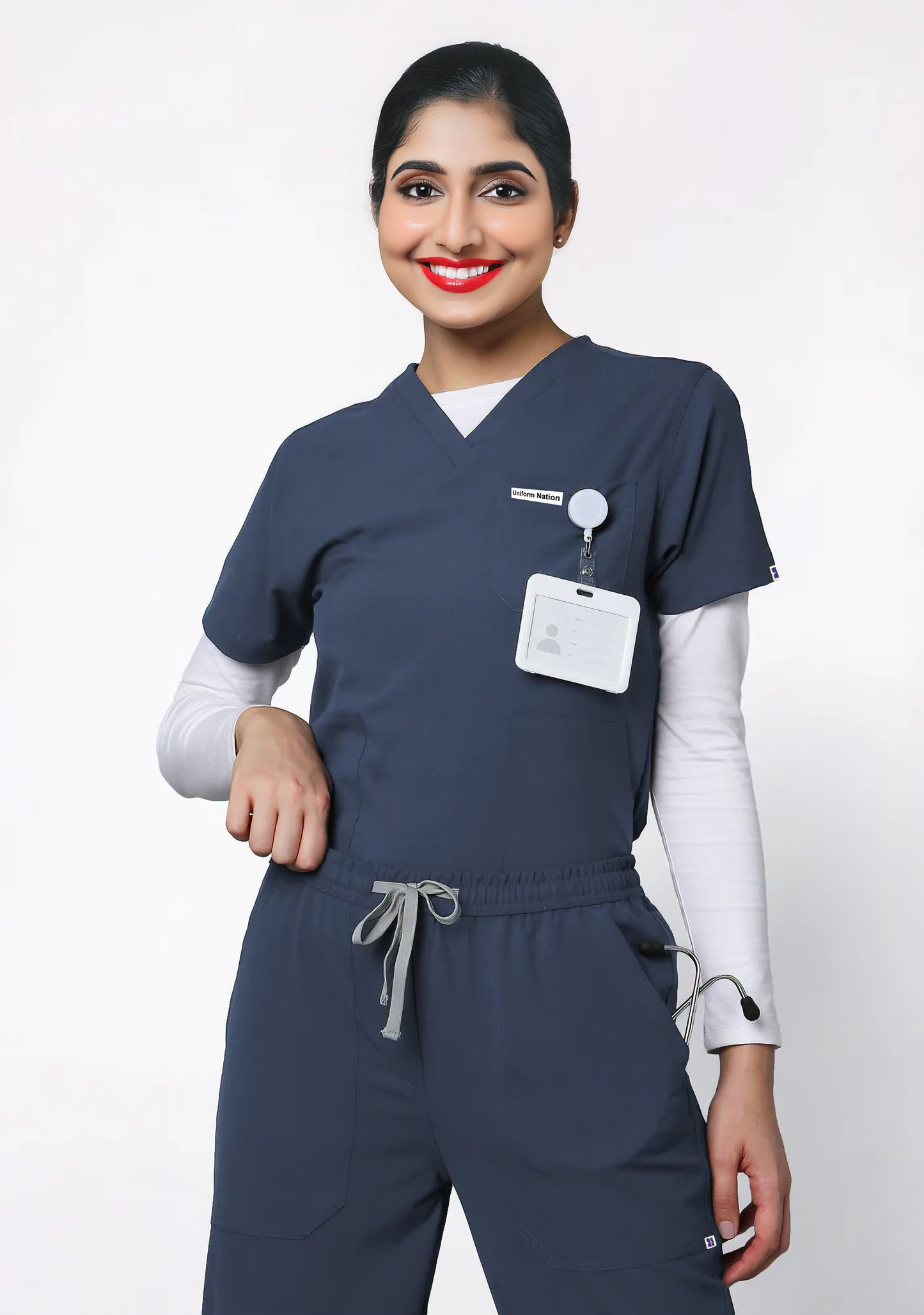 Women's Scrubs - Flex4 V-Neck Active Color Steel Grey