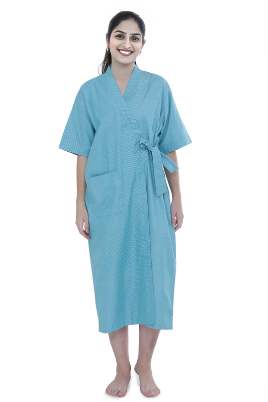 Patient Gowns - Color Teal Checks