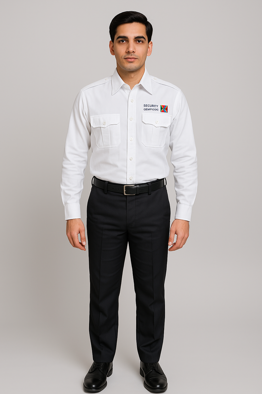 SecureStyle Polo Security Guard Shirt - Color White