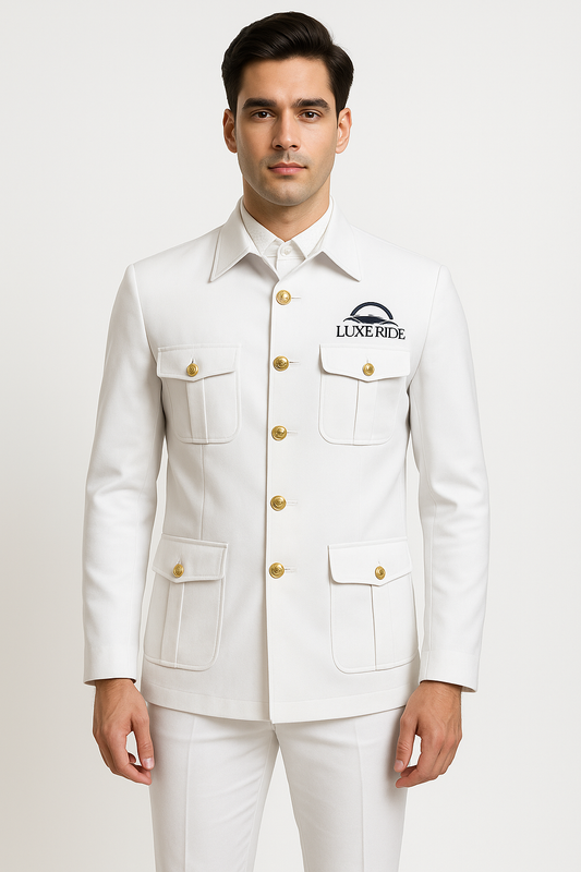 PrimeSafari Elite Top Driver Uniforms - Color White