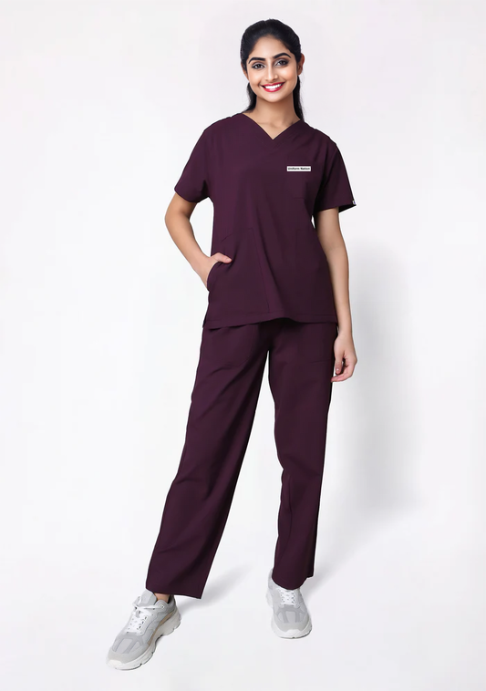 Women's Scrubs - Flex4 V-Neck Active Color Wine