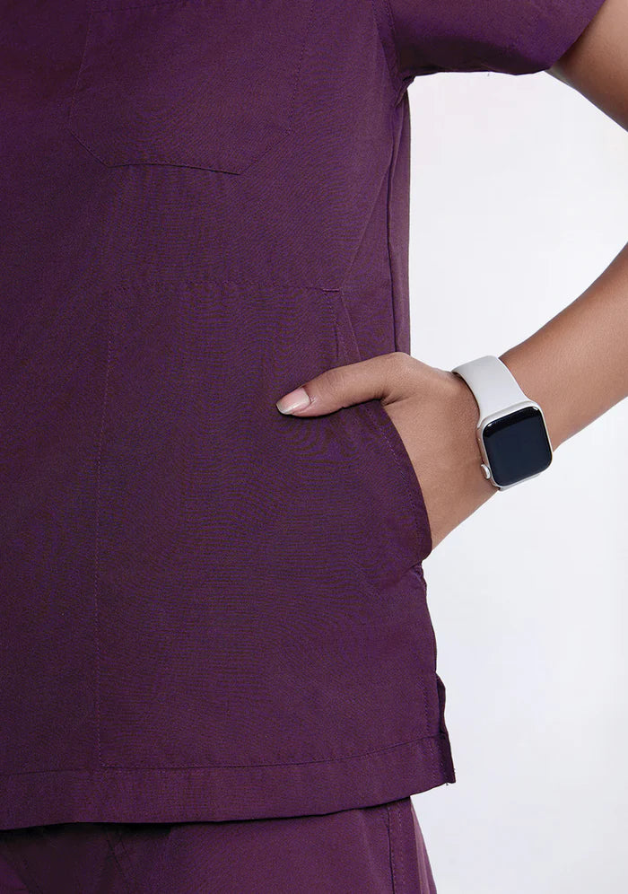 Women's Scrubs - Classic 5 Pockets Color Wine