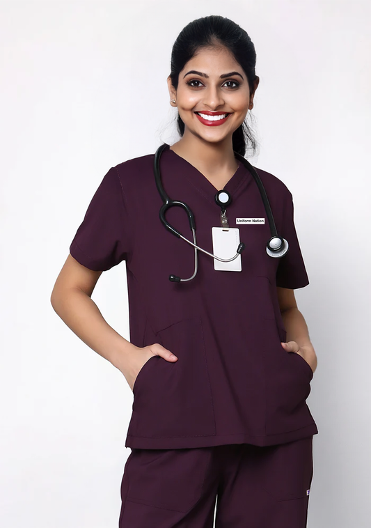Women's Scrubs - Flex4 V-Neck Active Color Wine