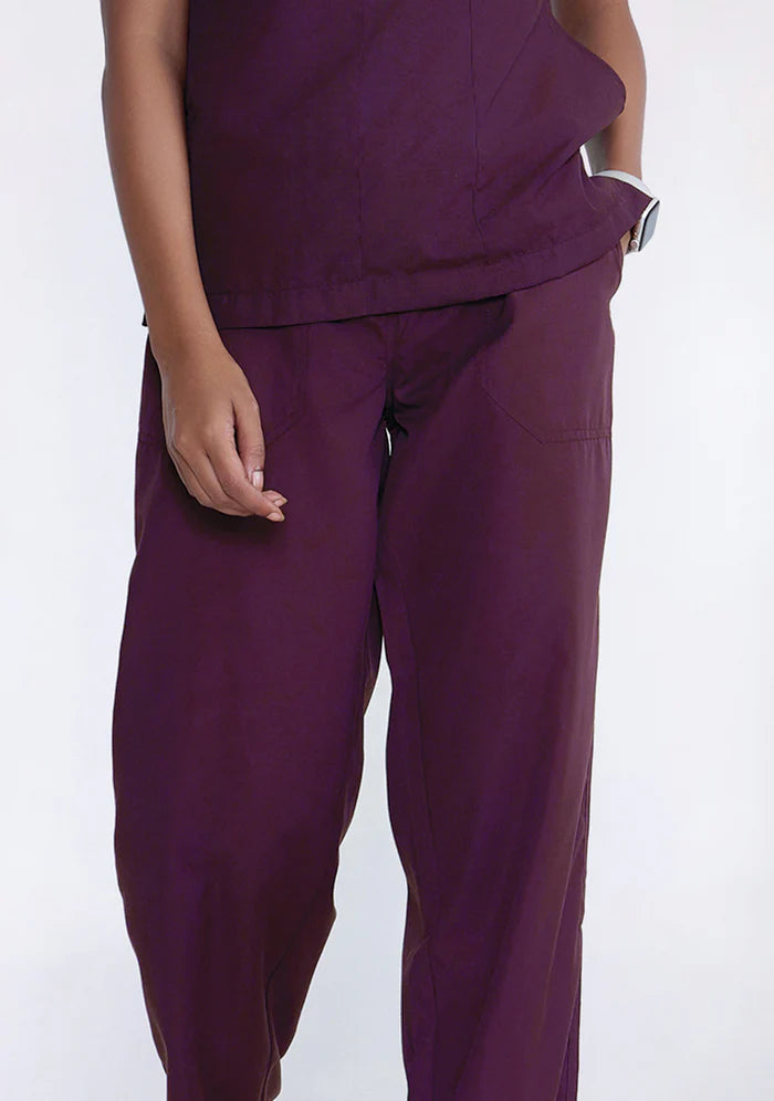 Women's Scrubs - Classic 5 Pockets Color Wine