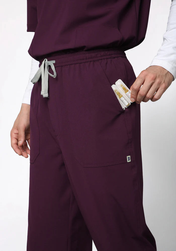 Men's Scrubs - Flex4 V-Neck Active Color Wine