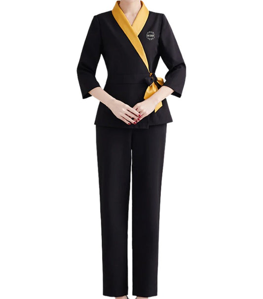 Professional Salon Dress (2 Piece) - Color Black