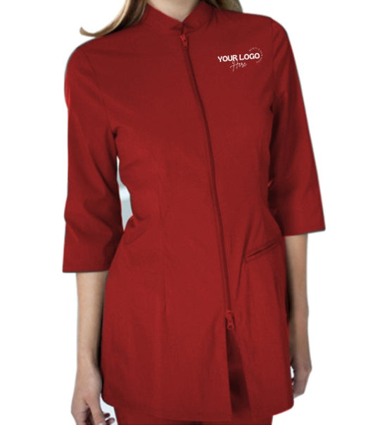 Salon Style Tunic - Color Red