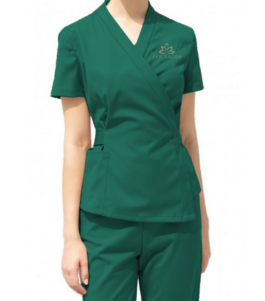 Beauty Workwear Belted Style (2 Piece) - Color Hunter Green