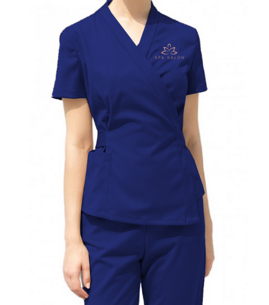 Beauty Workwear Belted Style (2 Piece) - Color Navy Blue