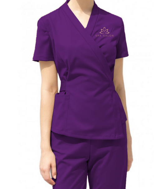 Beauty Workwear Belted Style (2 Piece) - Color Purple