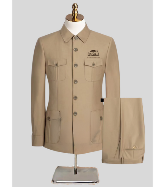 EliteDrive Safari Suit Driver Uniforms - Color Beige