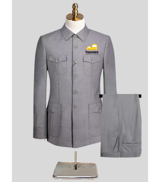 EliteDrive Safari Suit Driver Uniforms - Color Grey