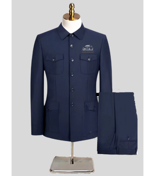 EliteDrive Safari Suit Driver Uniforms - Color Navy Blue