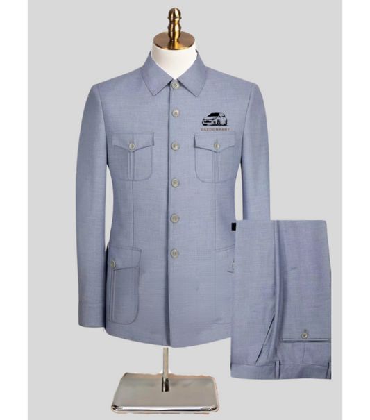 EliteDrive Safari Suit Driver Uniforms - Color Water Blue