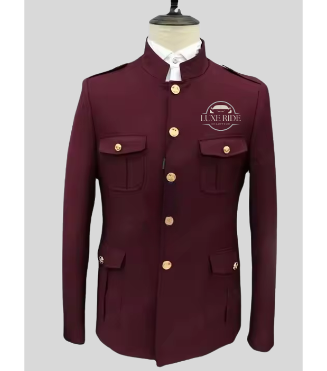 ExecRoute Safari Top Driver Uniforms - Color Maroon