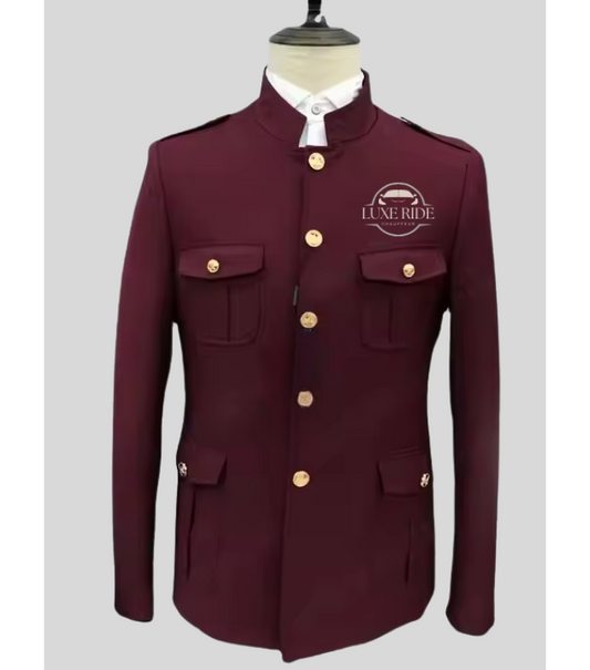 ExecRoute Safari Top Driver Uniforms - Color Maroon