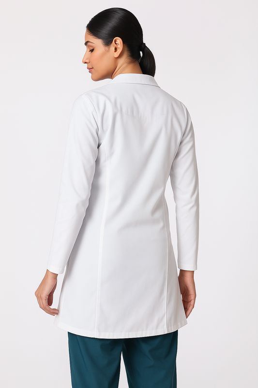 Women's Lab Coat Apron - Long Length Long Sleeve