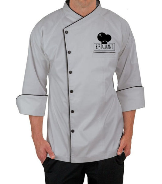 ChefID 3/4 Sleeve Coat - Color Grey