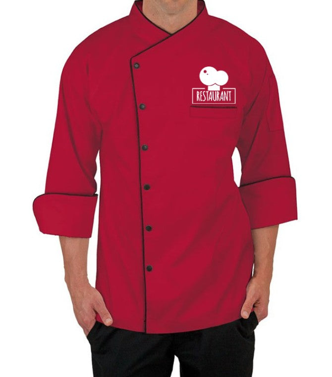 ChefID 3/4 Sleeve Coat - Color Red